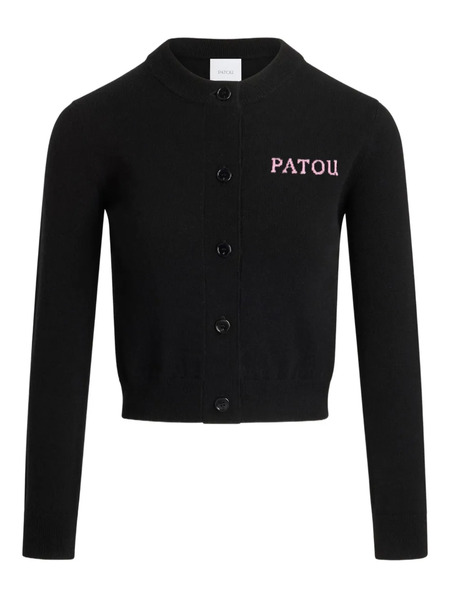  Patou Intarsia Cardigan - Black 