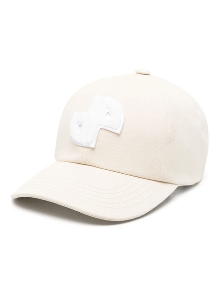 Patou Jp Cotton Baseball Cap - Neutrals 