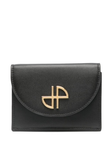  Patou Jp-motif Leather Wallet - Black 