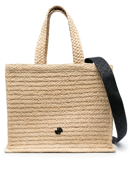  Patou Jp Raffia Tote Bag - Neutrals 
