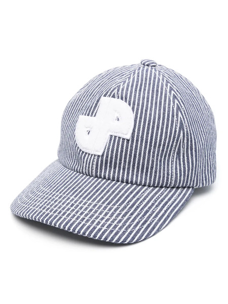 Patou Jp Striped Cotton Cap - Blue 