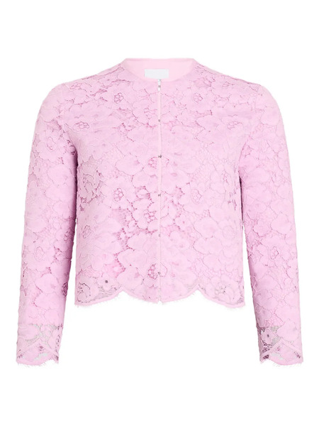  Patou Lace Collarless Jacket - Pink 