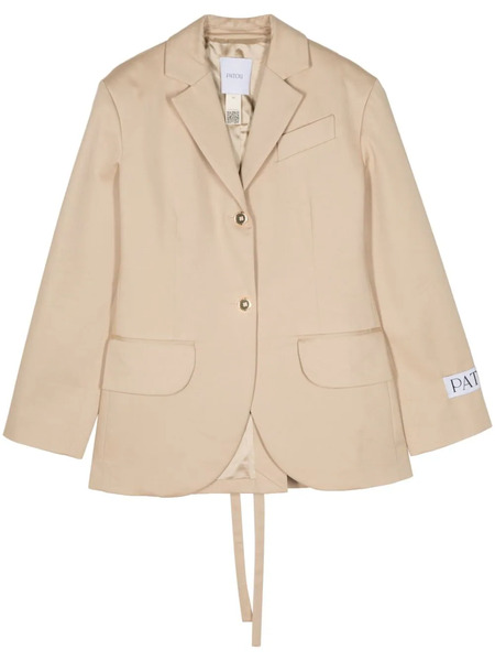  Patou Lace-up Cotton Blazer - Neutrals 