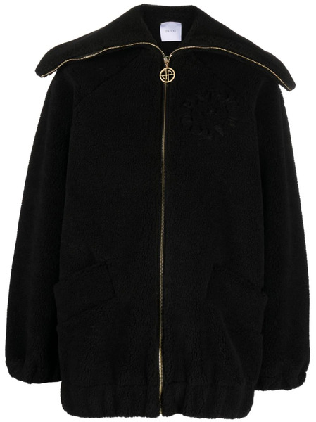  Patou Logo-embroidered Fleece Jacket - Black 
