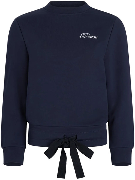 Patou Logo-embroidered Organic Cotton Sweatshirt - Blue 