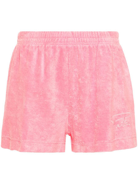  Patou Logo-embroidered Terry Shorts - Pink 