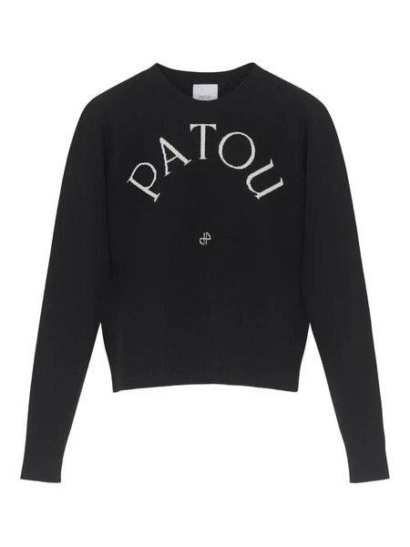  Patou Logo-embroidered Wool Sweater - Black 