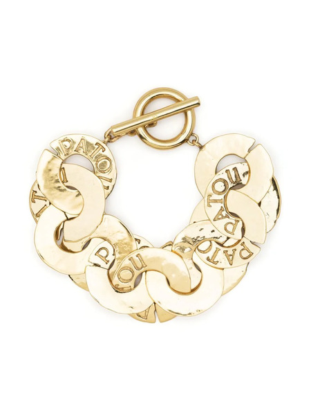  Patou Logo-engraved Coin Bracelet - Gold 