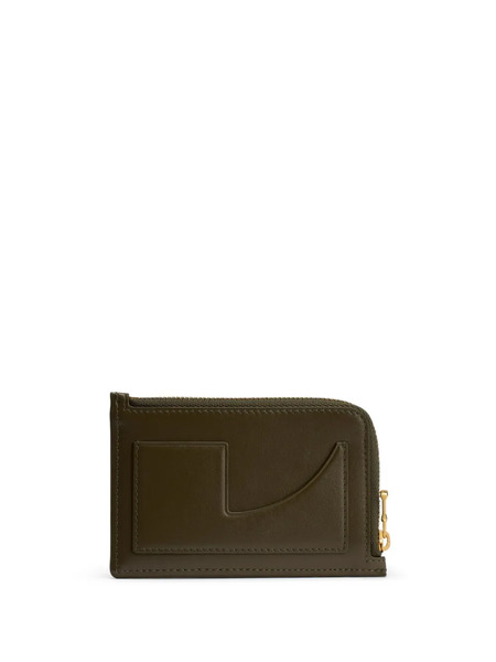  Patou Logo-stamp Leather Card Holder - Green 
