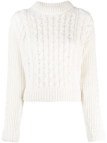  Patou Merino Wool-blend Jumper - White 