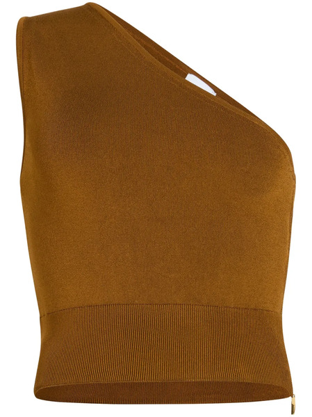  Patou One-shoulder Knitted Top - Brown 