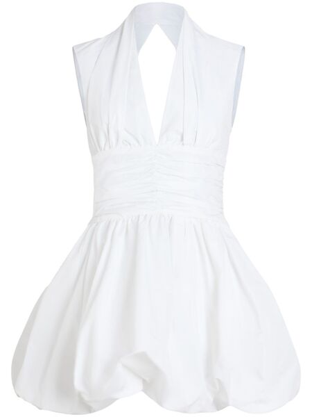  Patou Open-back Bubble Mini Dress - White 