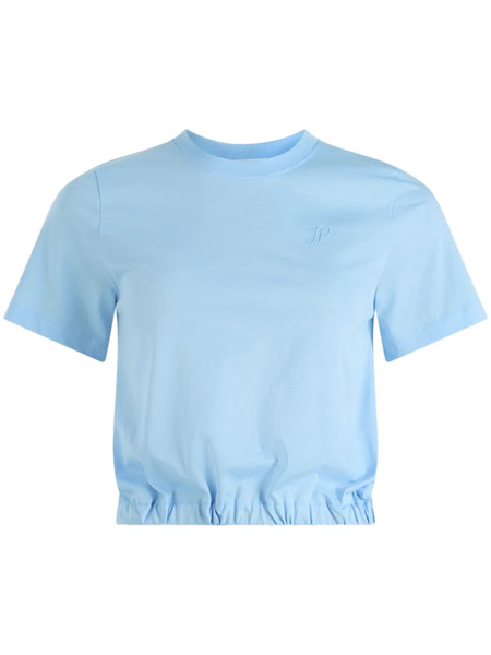  Patou Open-back Organic-cotton T-shirt - Blue 