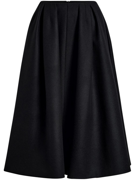  Patou Pleated Midi Skirt - Black 