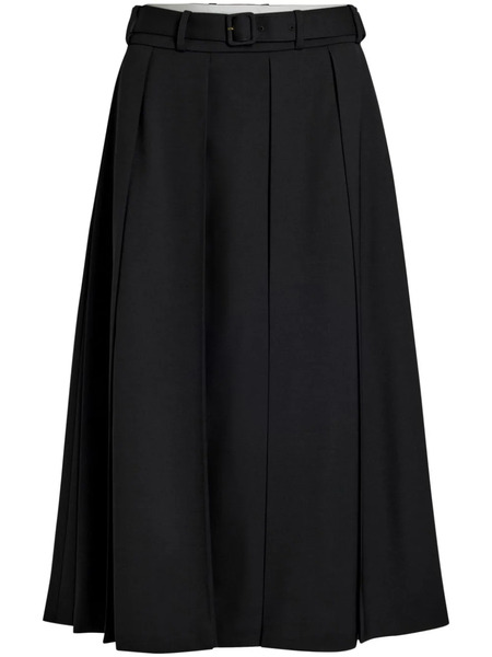  Patou Pleated Midi Skirt - Black 