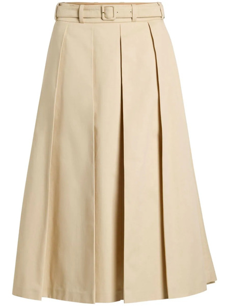  Patou Pleated Midi Skirt - Neutrals 