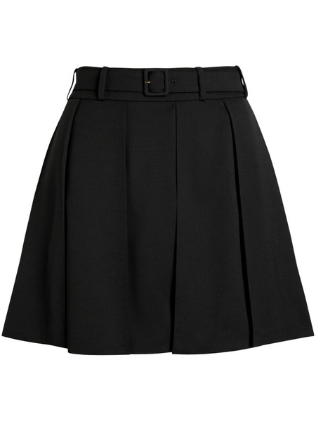  Patou Pleated Mini Skirt - Black 