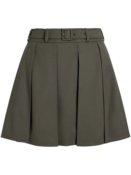  Patou Pleated Mini Skirt - Green 