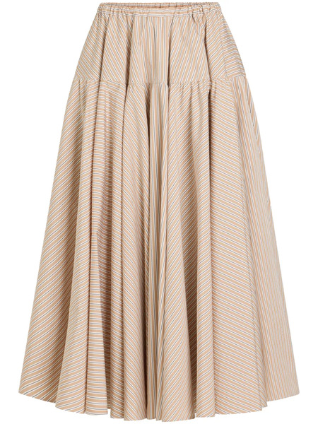  Patou Printed Organic Cotton Maxi Skirt - Neutrals 