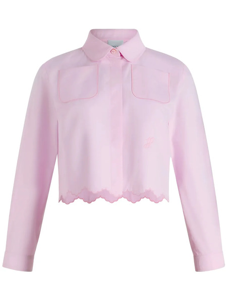  Patou Scallop-hem Cropped Shirt - Pink 