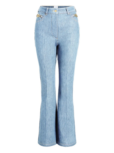  Patou Side-details Flared Jeans - Blue 