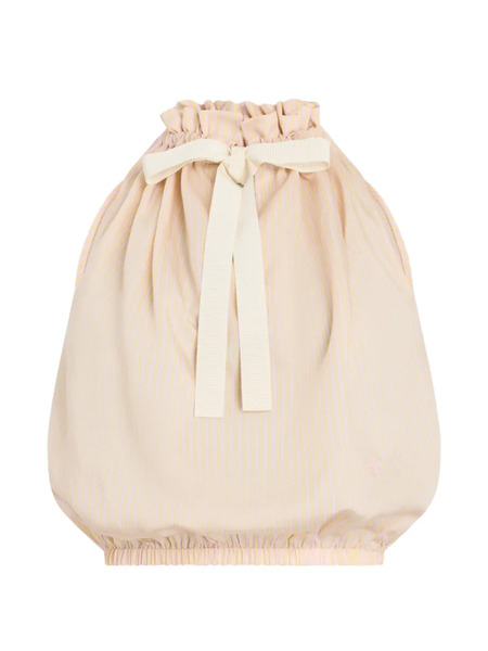  Patou Striped-pattern Bow Sleeveless Top - Neutrals 