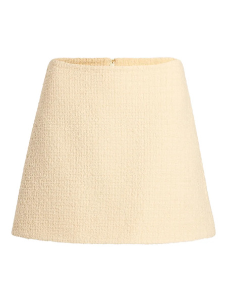  Patou Tweed A-line Mini Skirt - Yellow 