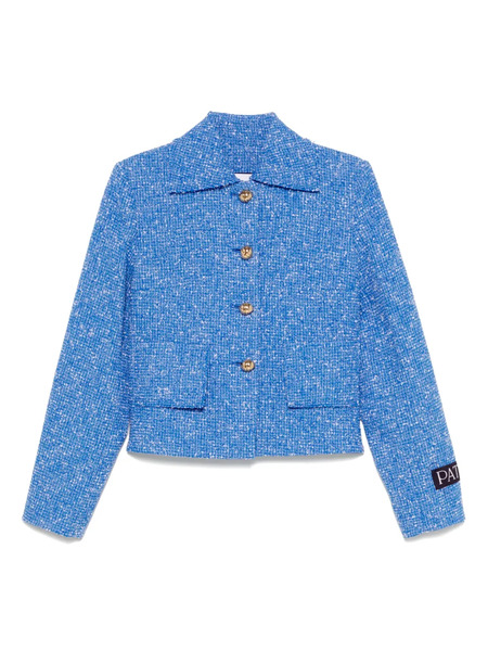  Patou Tweed Cropped Jacket - Blue 