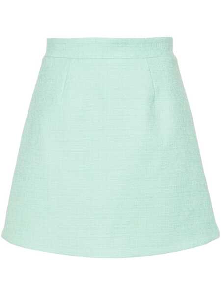  Patou Tweed Mini Skirt - Green 