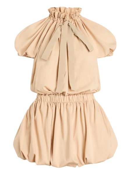  Patou Volume-ruffled Mini Dress - Neutrals 