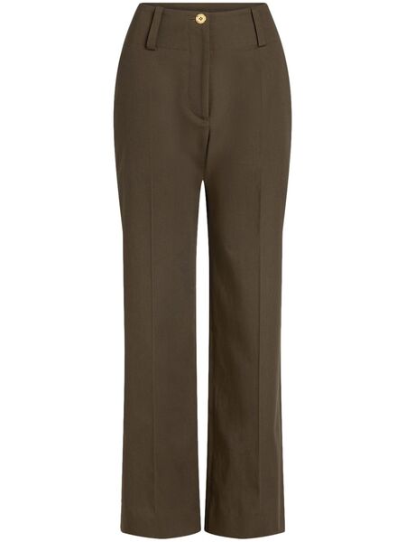  Patou Wide-leg Gabardine Trousers - Green 