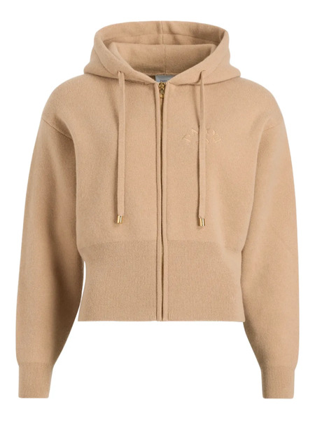  Patou Zip-up Embroidered Hoodie - Brown 