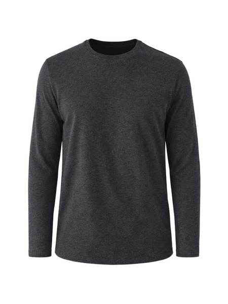  Patrick Assaraf Crew Neck Long-sleeve Top - Grey 
