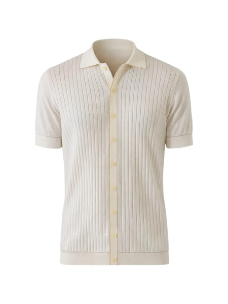  Patrick Assaraf Short-sleeve Knitted Shirt - Neutrals 