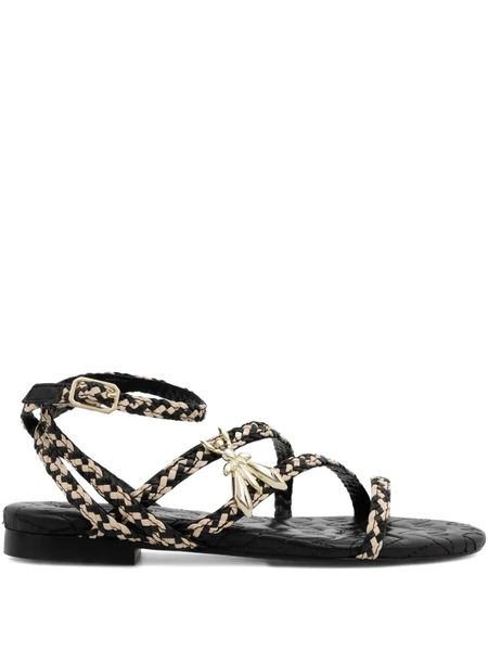  Patrizia Pepe Braided-strap Flat Sandals - Black 