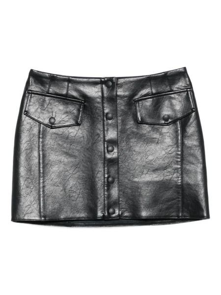  Patrizia Pepe Button-fastening Pocket Mini Skirt - Black 