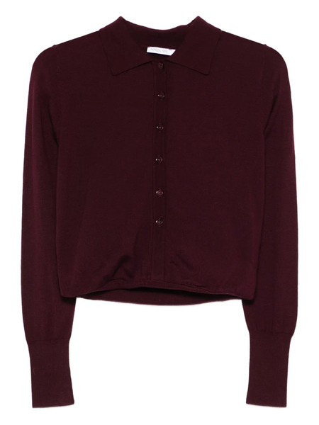  Patrizia Pepe Button-fastening Wool Cardigan - Purple 