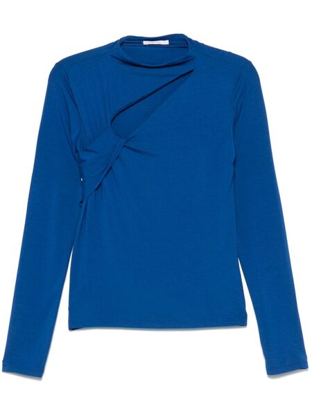 Patrizia Pepe Cut-out Draped Top - Blue 