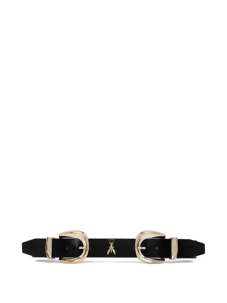  Patrizia Pepe Double-buckle Leather Belt - Black 