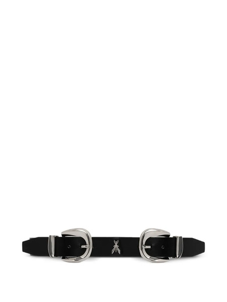  Patrizia Pepe Double-buckle Leather Belt - Black 