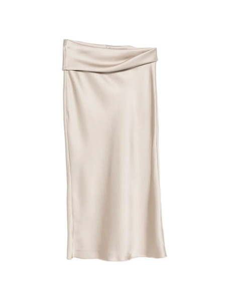  Patrizia Pepe Draped Midi Skirt - Grey 