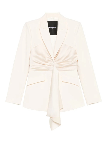  Patrizia Pepe Draping Blazer - White 