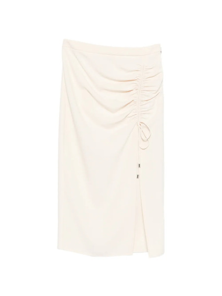  Patrizia Pepe Drawstring-detail Midi Skirt - Neutrals 