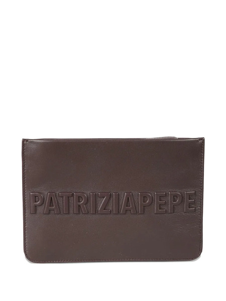  Patrizia Pepe Embossed Clutch Bag - Brown 