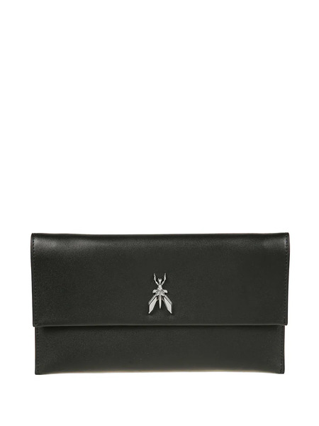  Patrizia Pepe Fly Leather Clutch Bag - Black 