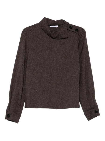  Patrizia Pepe High-neck Sweater - Brown 