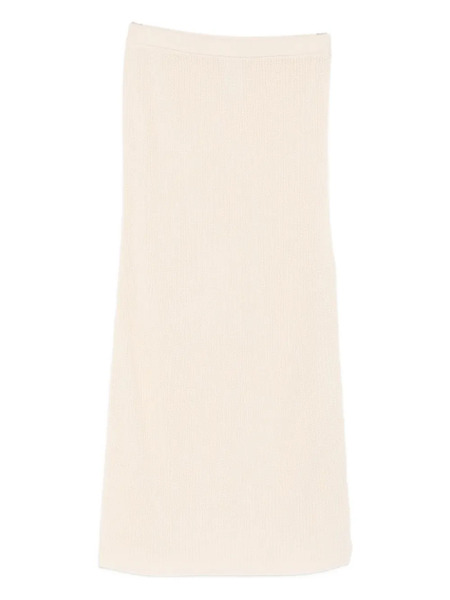  Patrizia Pepe Knitted Midi Skirt - Neutrals 