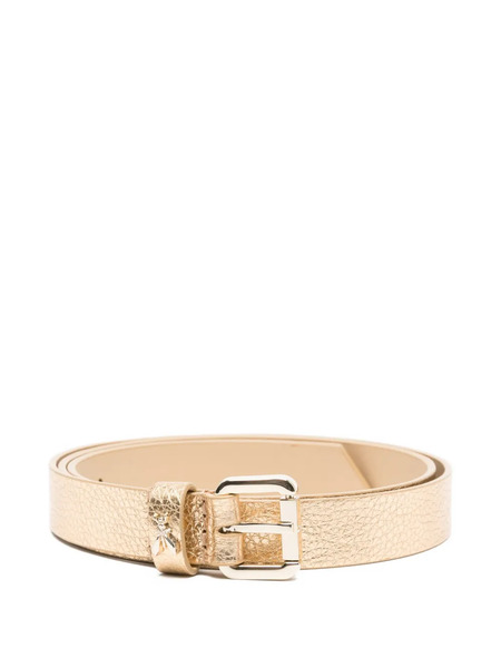  Patrizia Pepe Laminated Leather Belt - Neutrals 