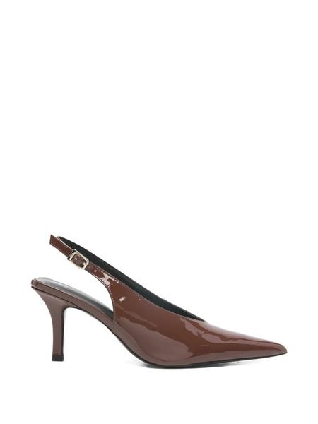  Patrizia Pepe Leather Heeled Pumps - Brown 
