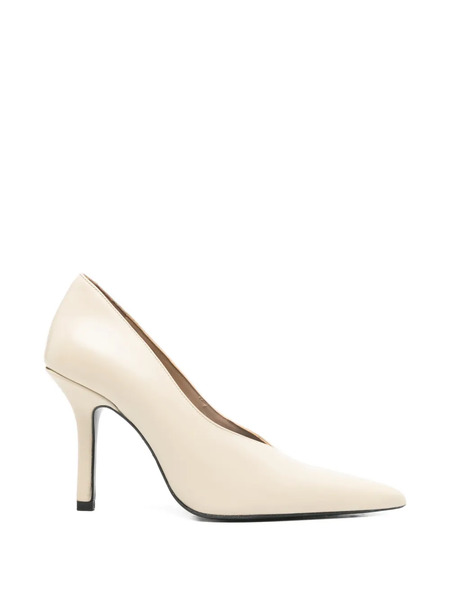  Patrizia Pepe Leather Heeled Pumps - Neutrals 